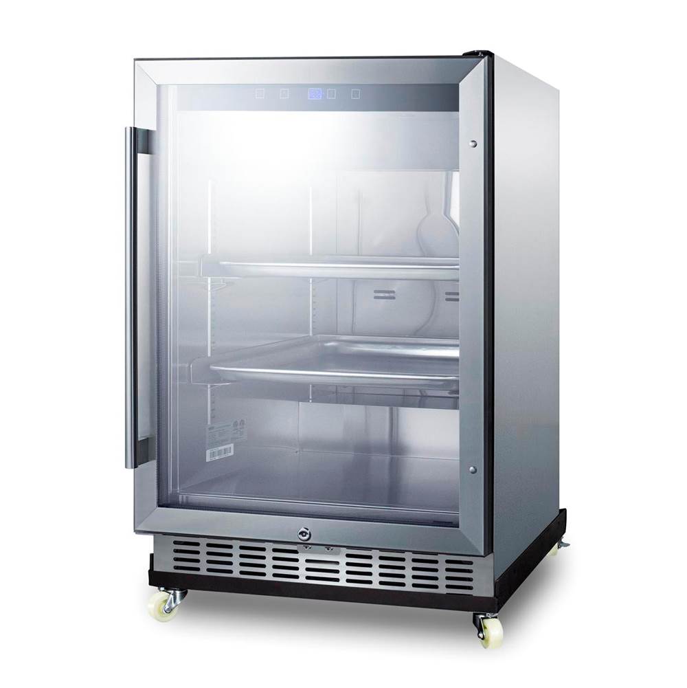 24'' Wide Outdoor Mini Reach-In Beverage Center with Dolly
