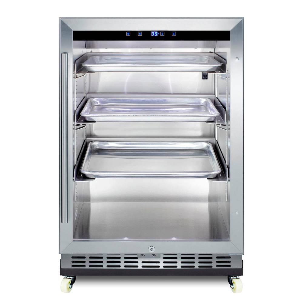 Summit Appliance - 24'' Wide Outdoor Mini Reach-In Beverage Center with Dolly