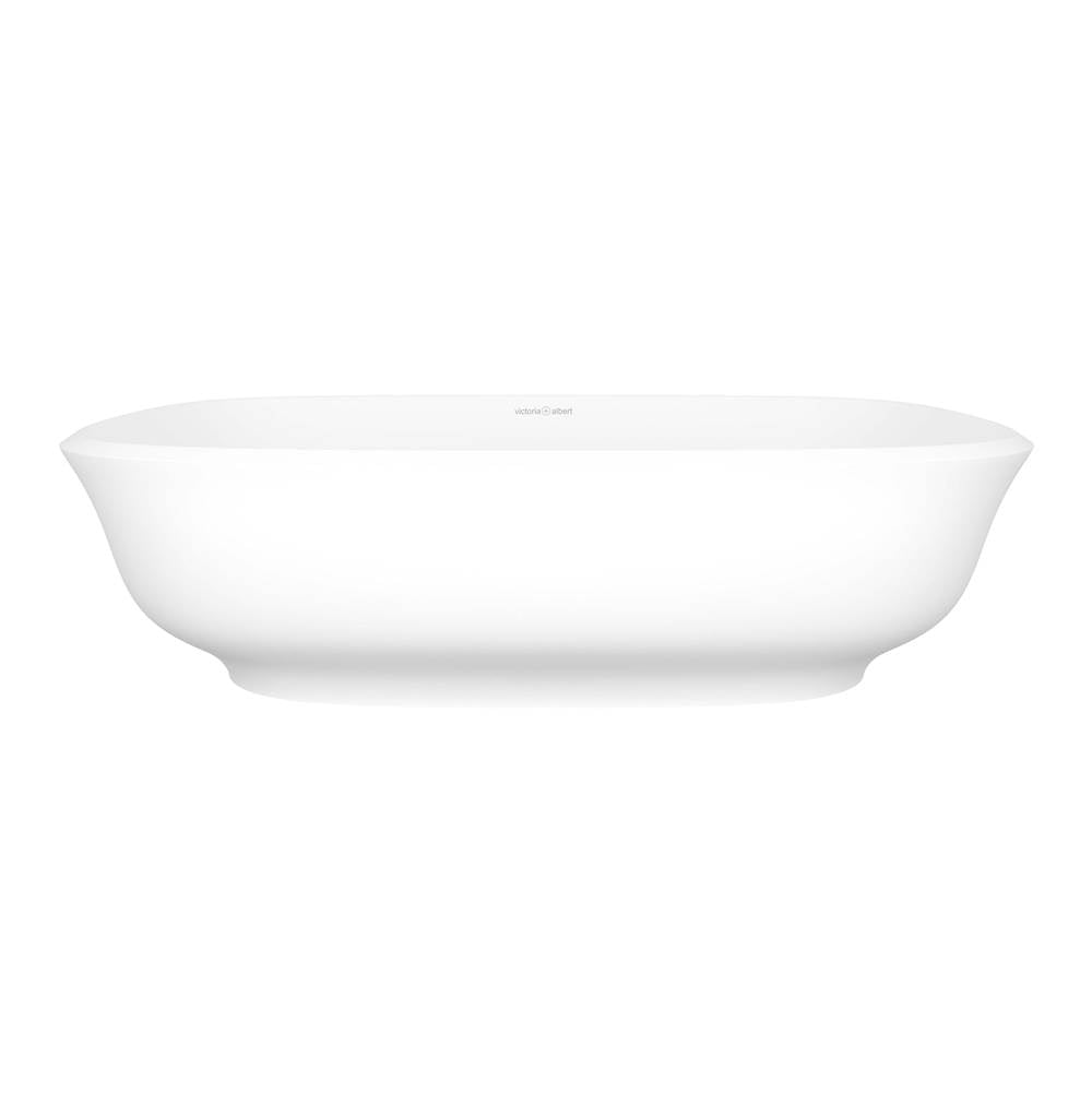 Victoria + Albert - Amiata 24'' x 16'' Rounded Rectangle Vessel Lavatory Sink - Standard Matte White