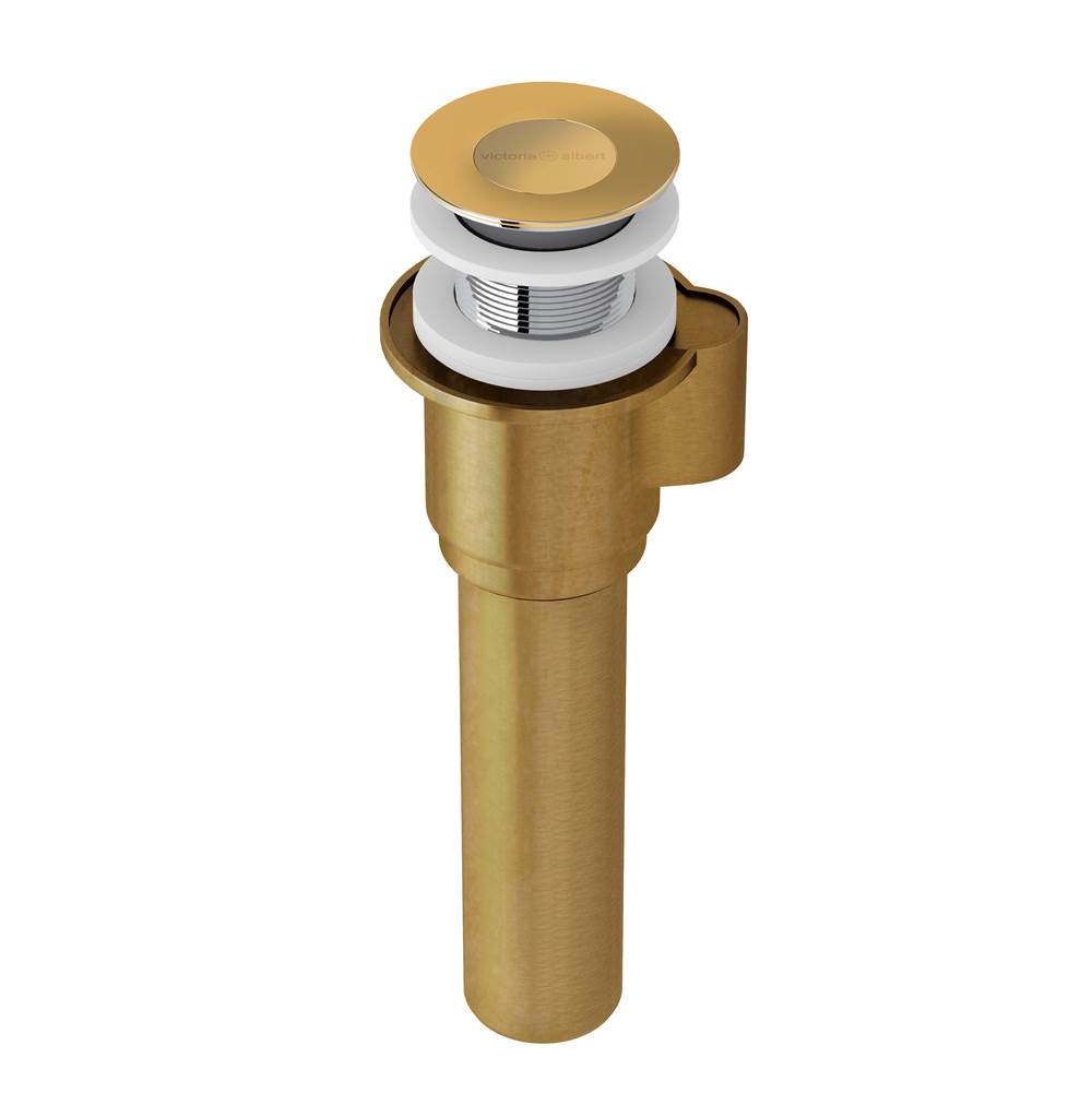 Victoria + Albert - IntelliDrainE Push Drain for Victoria + Albert Bathtubs Without an Overflow Hole - Unlacquered Brass