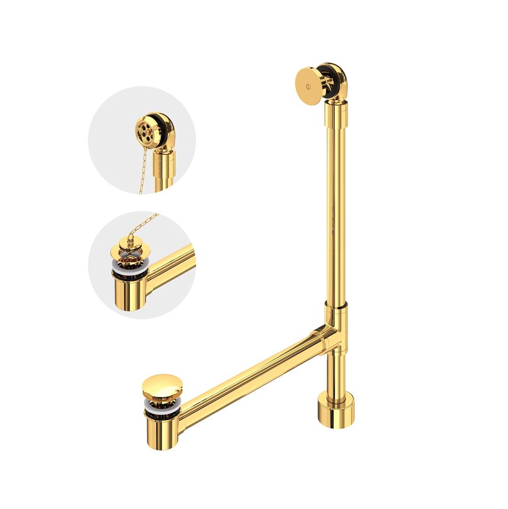 Victoria + Albert - Freestanding Victoria + Albert Bathtub Drain For Above-Floor Installation Box - Polished Brass