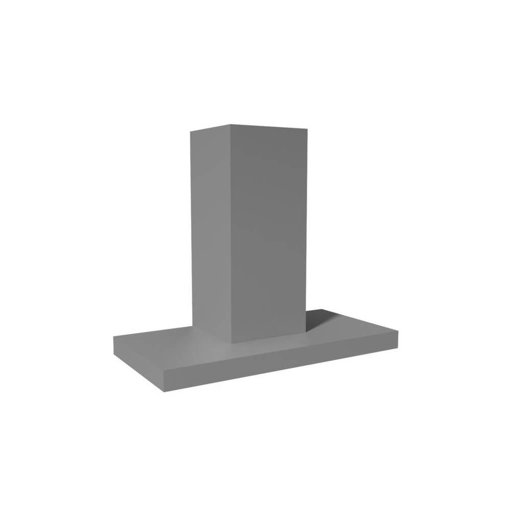 Vent A Hood - 42'' 600 CFM Contemporary Wall Mount Range Hood - 8'' Ceiling Stainless Steel - Stainless Steel