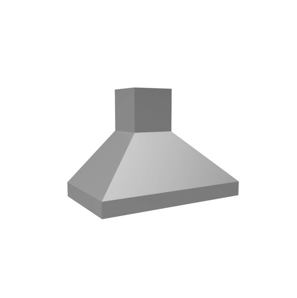 Vent A Hood - 48'' 600 CFM Euro-Style Wall Mount Range Hood White - White