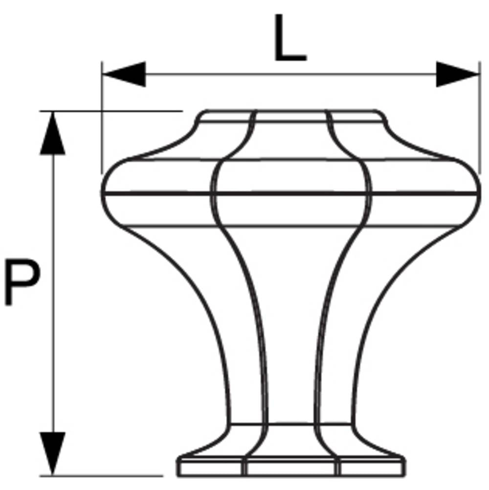 Palazzo Knob 1 3/16 Inch Brushed Satin Nickel
