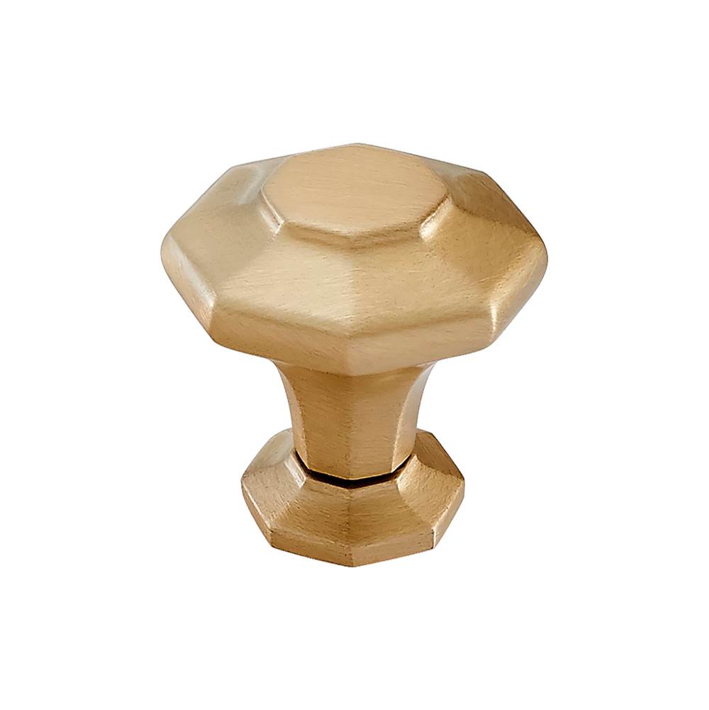 Vesta - Palazzo Knob 1 3/16 Inch Satin Brass - Satin Brass