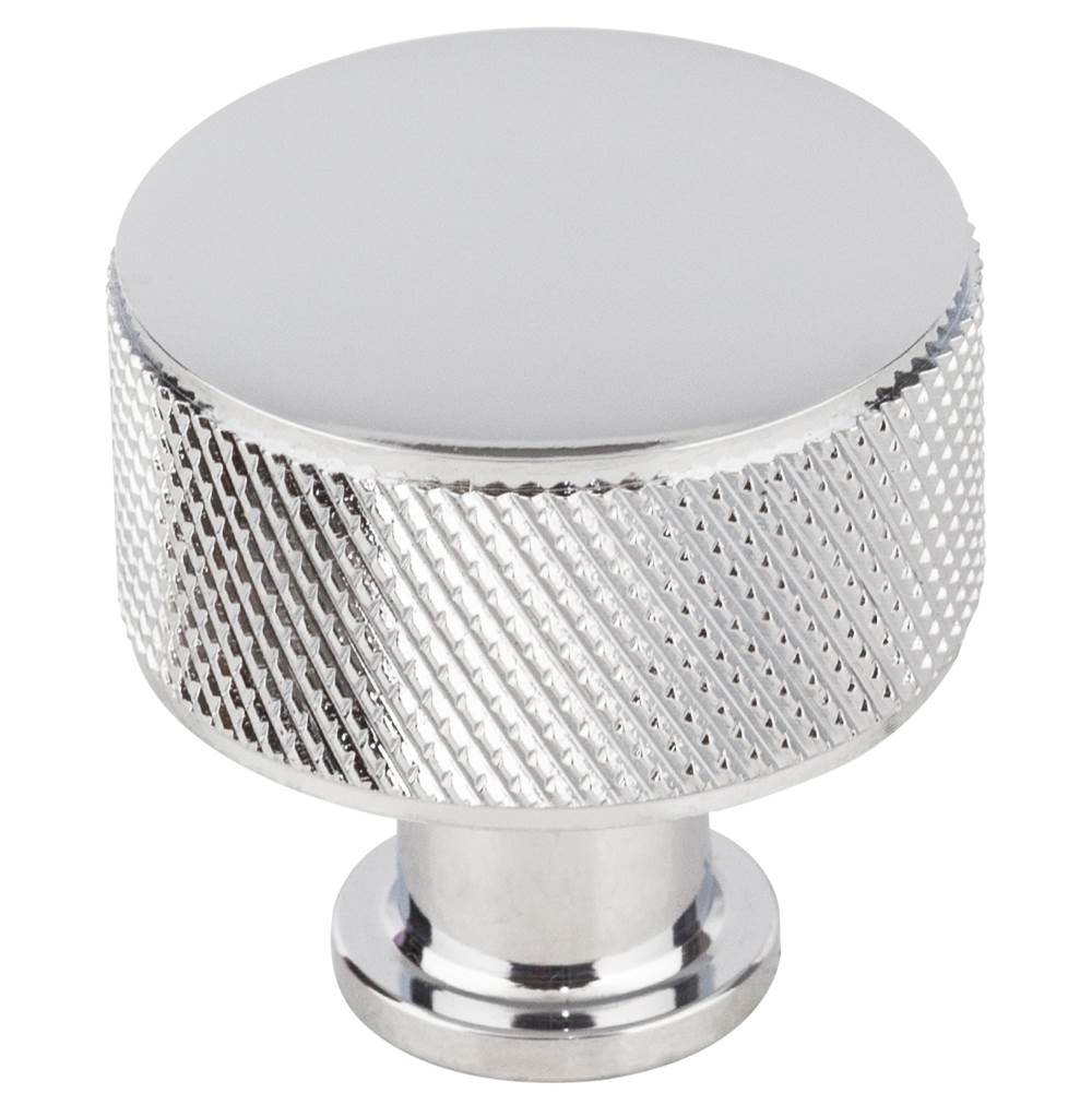Vesta - Beliza Cylinder Knurled Knob 1 1/8 Inch Polished Chrome - Polished Chrome