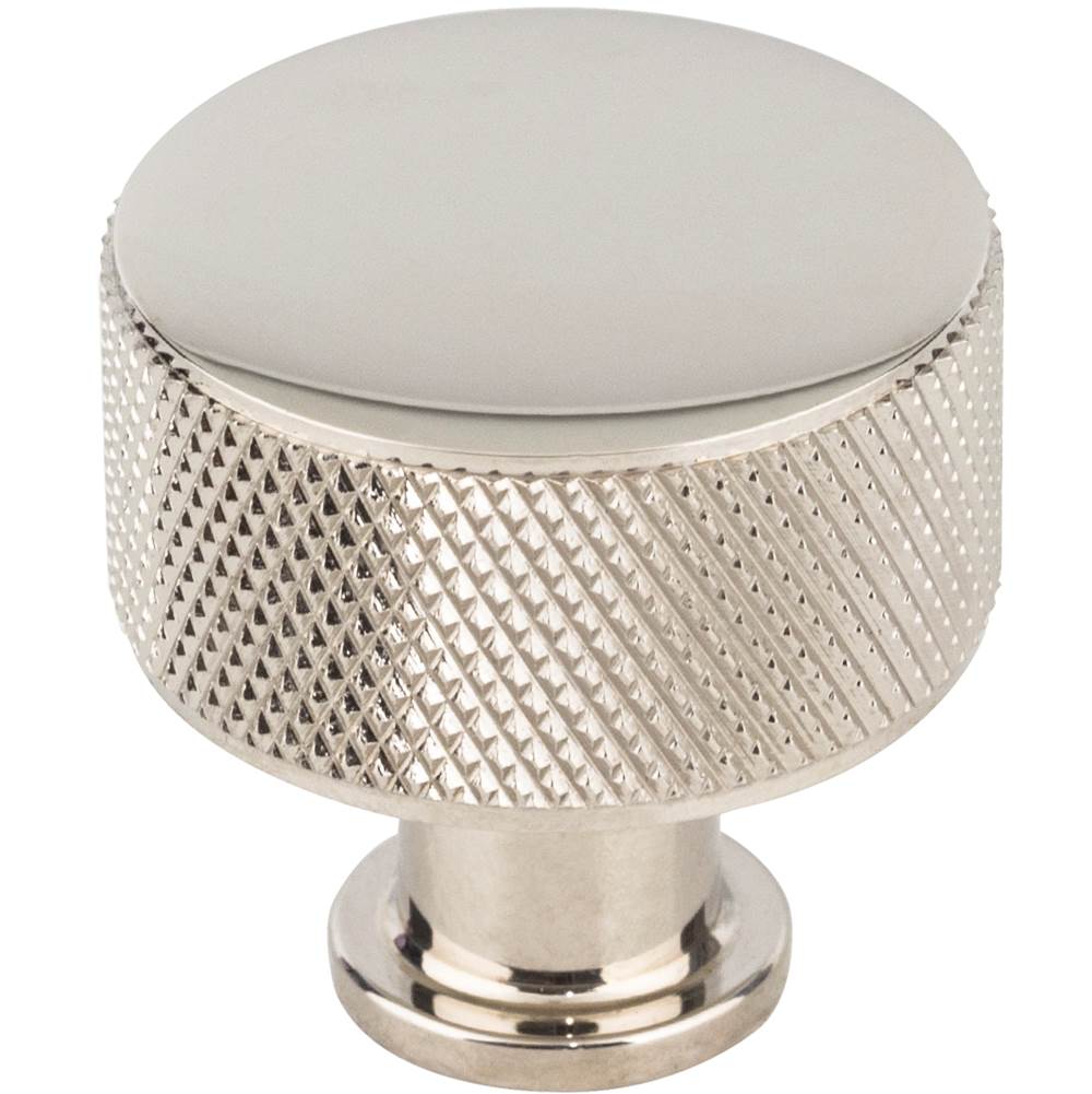 Vesta - Beliza Cylinder Knurled Knob 1 1/8 Inch Polished Nickel - Polished Nickel
