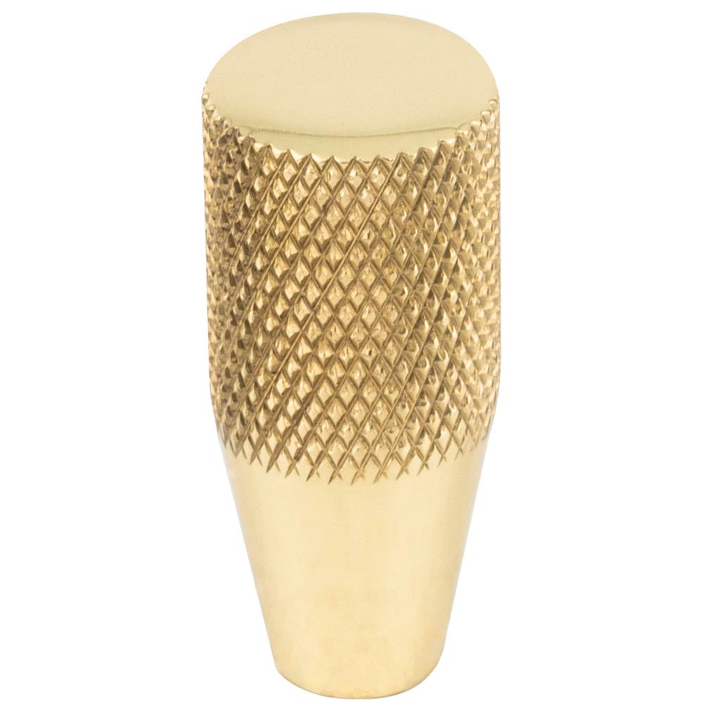 Vesta - Beliza Conical Knurled Knob 1/2 Inch Polished Brass - Polished Brass