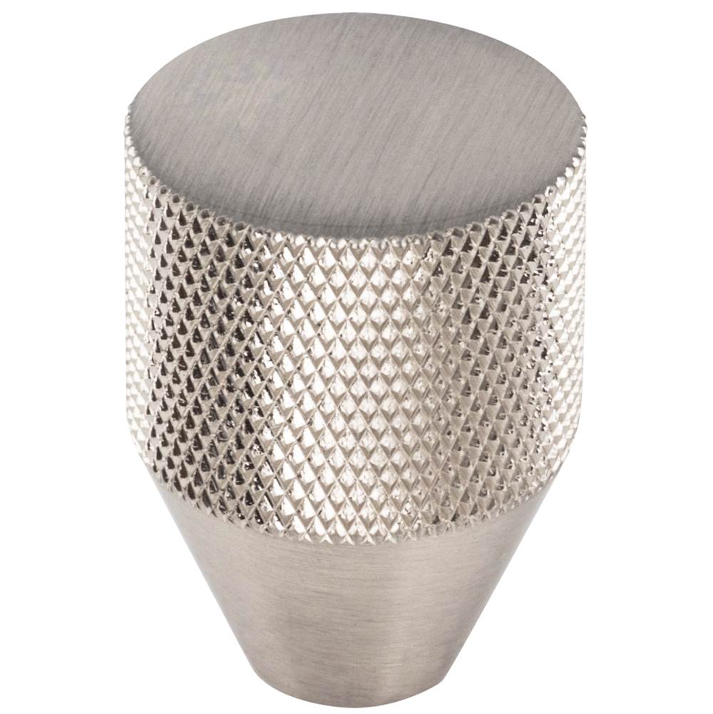 Vesta - Beliza Conical Knurled Knob 1 Inch Brushed Satin Nickel - Brushed Satin Nickel
