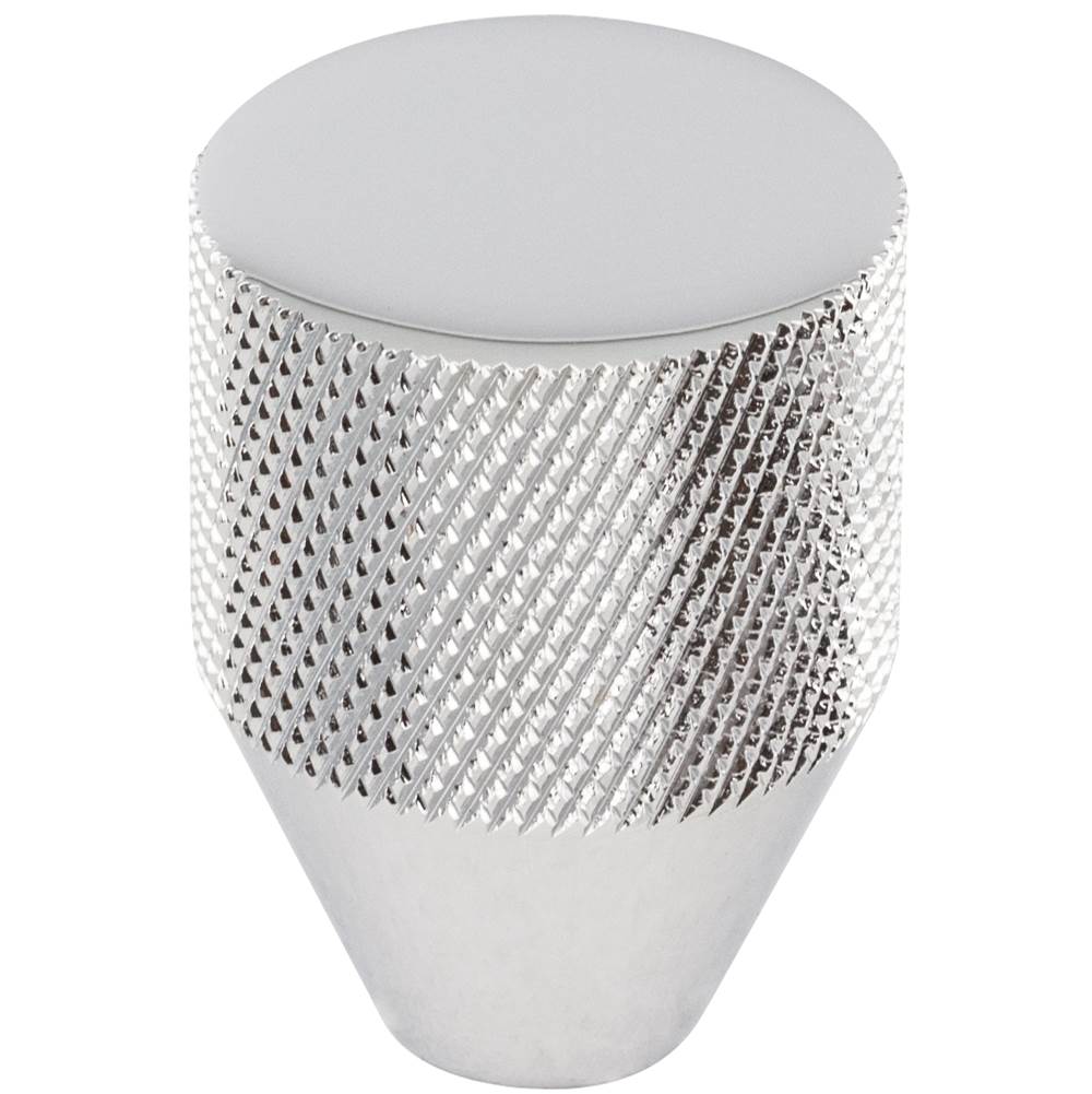 Vesta - Beliza Conical Knurled Knob 1 Inch Polished Chrome - Polished Chrome