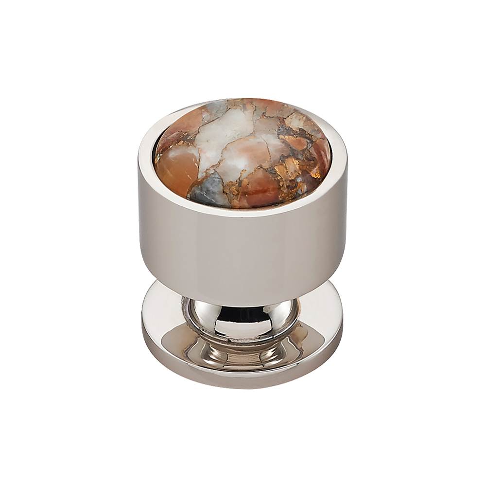 Vesta - FireSky Mohave Yellow Knob 1 1/8 Inch Polished Nickel Base - Polished Nickel