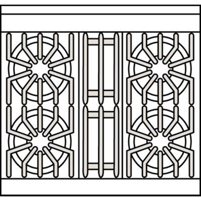 30''W./24''D. Gas Sealed Burner Range-4 Burners-Antique Bronze