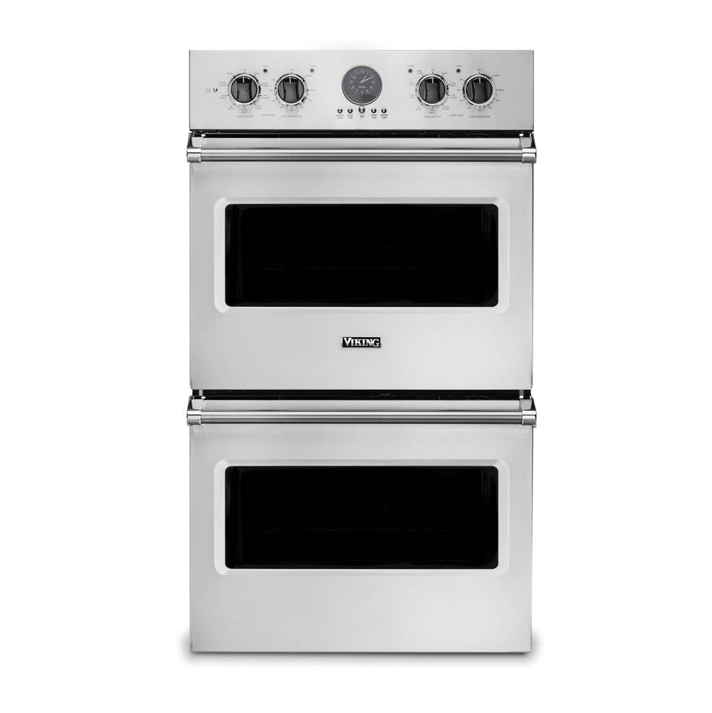 Viking - 30''W. Electric Double Thermal Convection Oven-Stainless - Stainless Steel