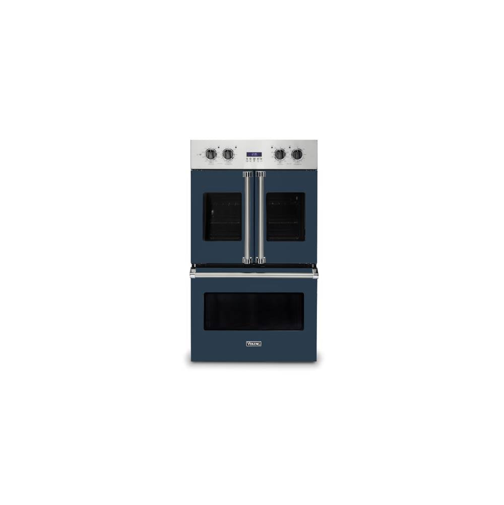 Viking - 30''W. French-Door Double Built-In Electric Thermal Convection Oven-Slate Blue - Slate Blue