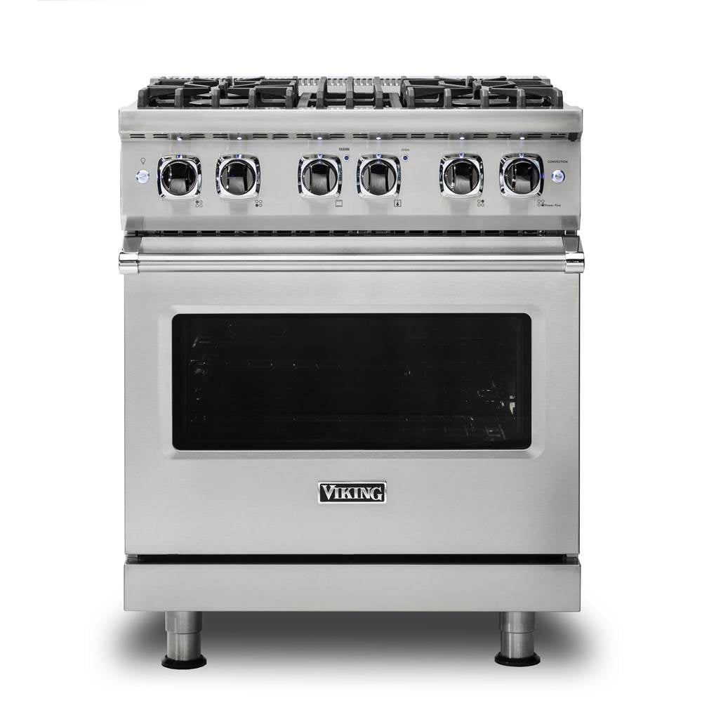 Viking - 30''W./24''D. Dual Fuel Self-Clean Sealed Burner Range-4 Burners-Stainless-LP - Stainless Steel