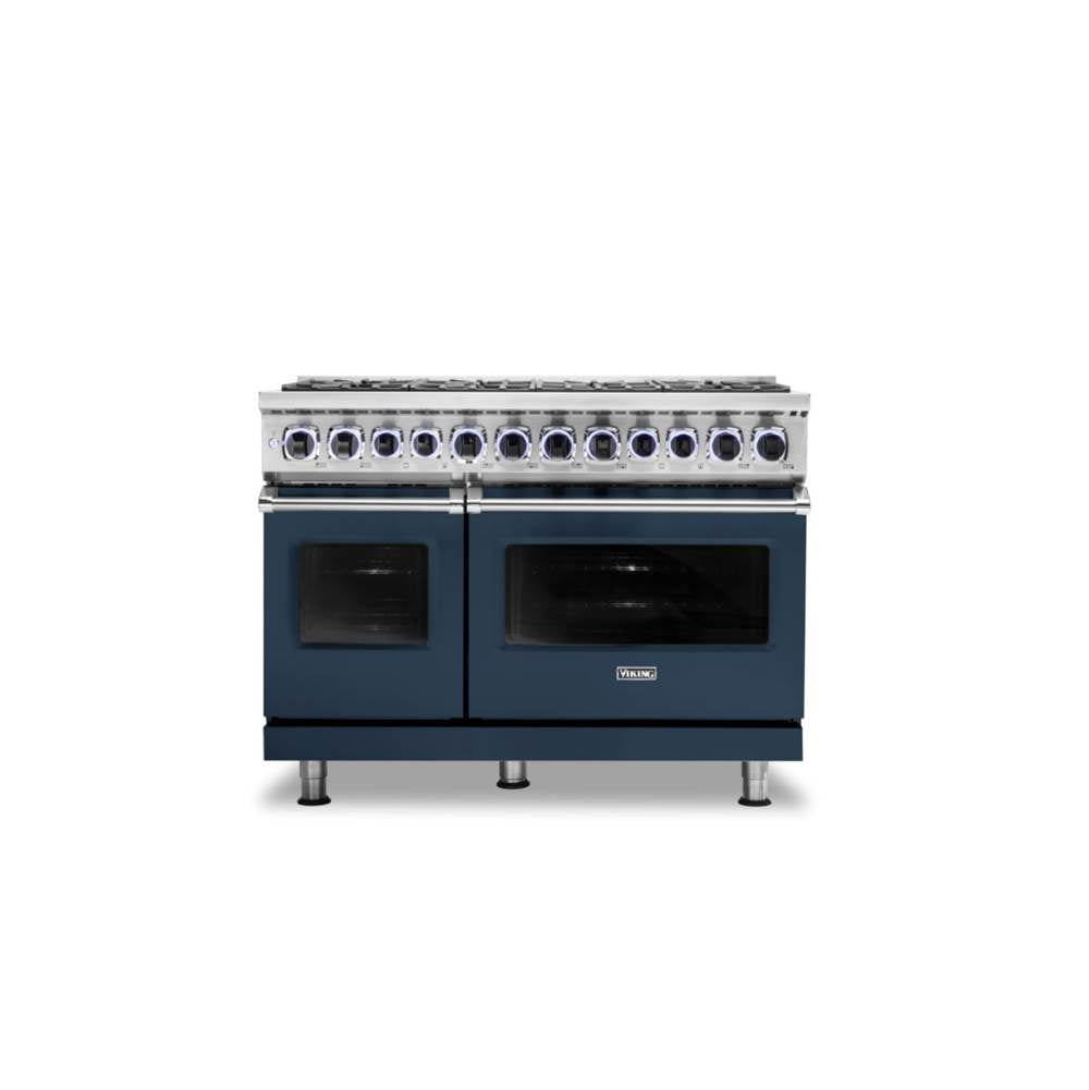 Viking - 48''W./24''D. Dual Fuel Sealed Burner Range-8 Burners-Slate Blue-LP - Slate Blue