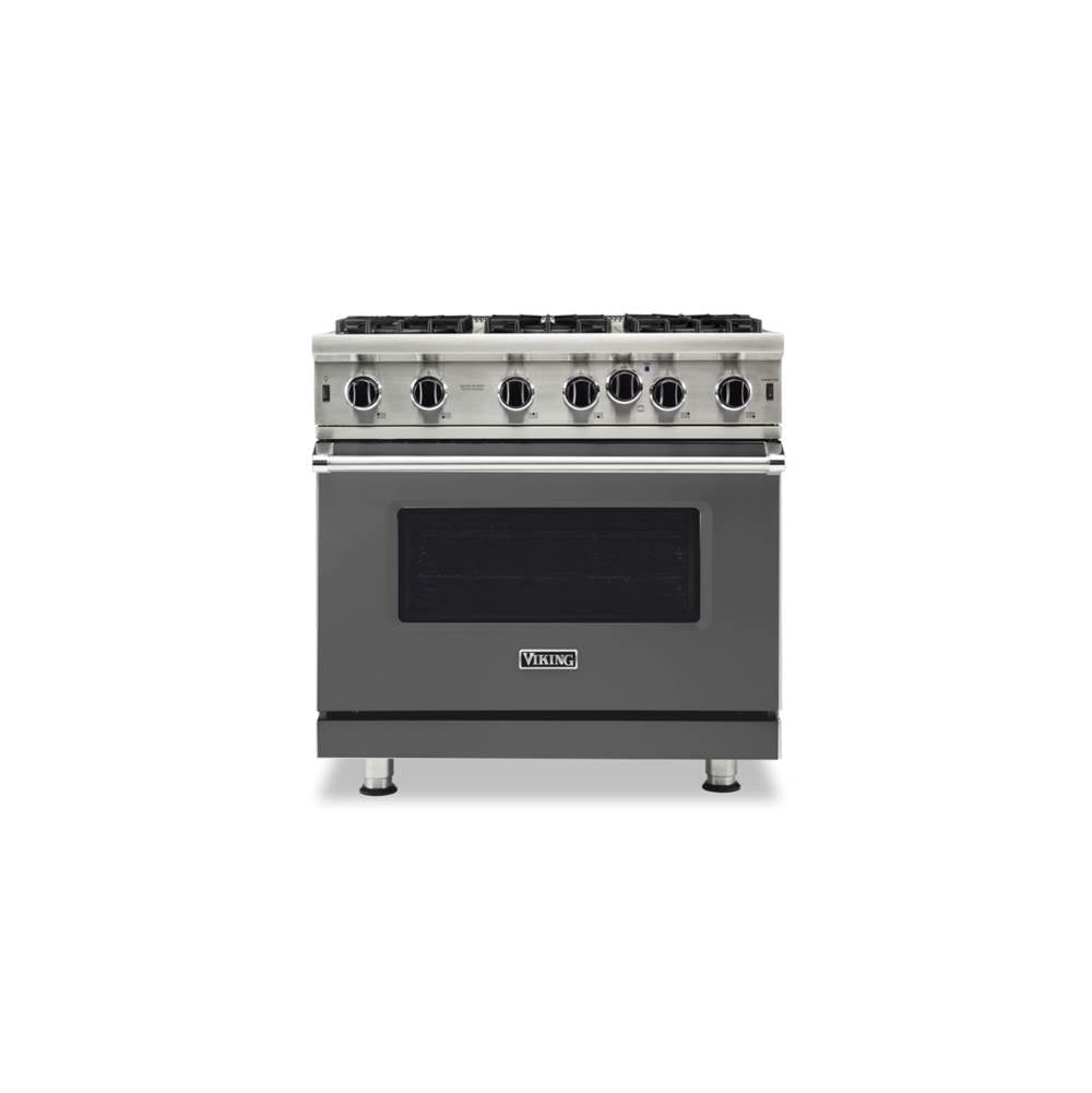 Viking - 36''W./24''D. Gas Open Burner Range-6 Burners- Damascus Grey- LP - Damascus Grey