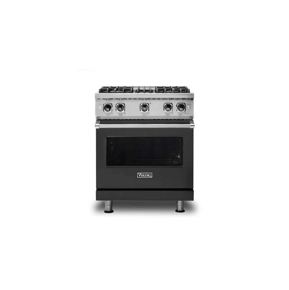 Viking - 30''W./24''D. Gas Sealed Burner Range-4 Burners-Cast Black-LP - Cast Black