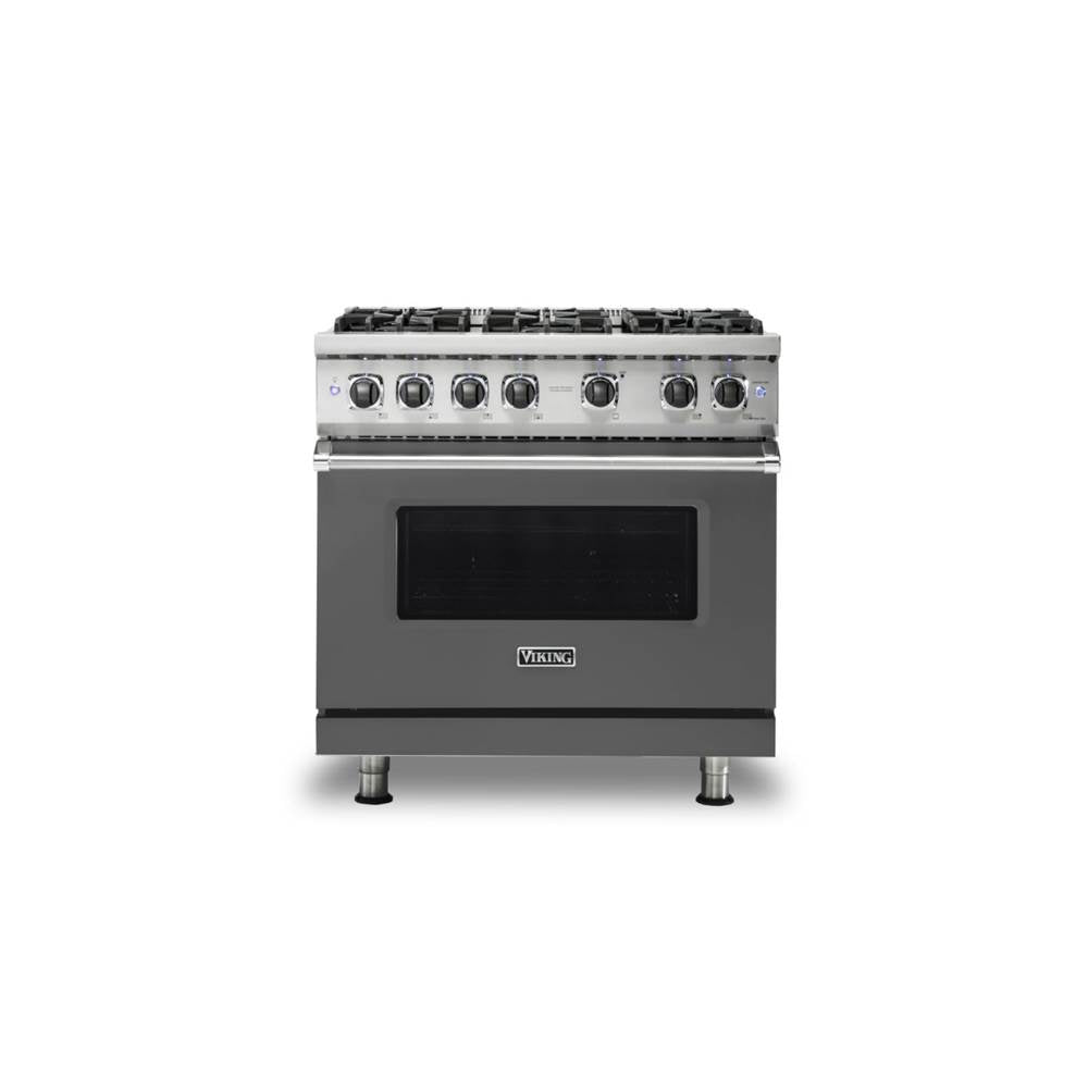 Viking - 36''W./24''D. Gas Sealed Burner Range-6 Burners-Damascus Grey-LP - Damascus Grey