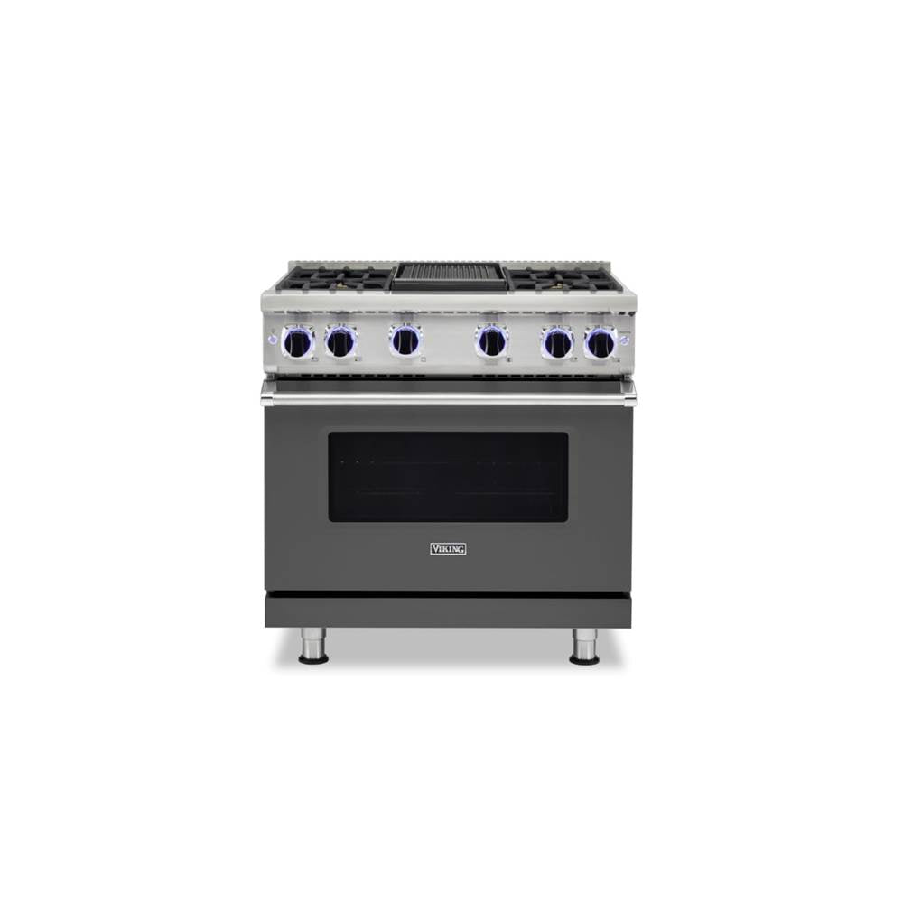Viking - 36''W./24''D. Gas Sealed Burner Range-6 Burners-Damascus Grey - Damascus Grey