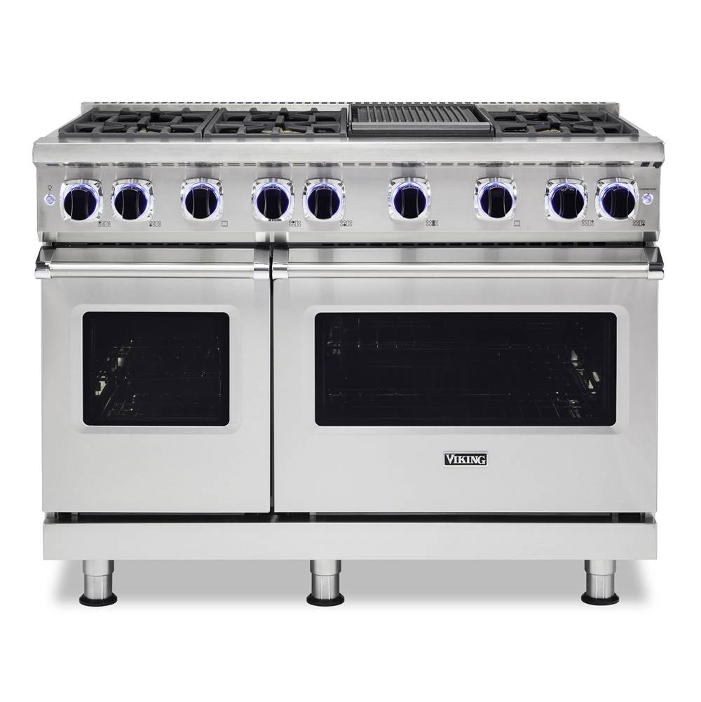 Viking - 48''W./24''D. Gas Sealed Burner Range-8 Burners-Stainless - Stainless Steel