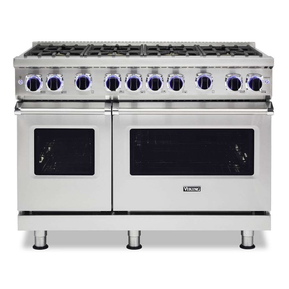 Viking - 48''W./24''D. Gas Sealed Burner Range-8 Burners-Stainless - Stainless Steel