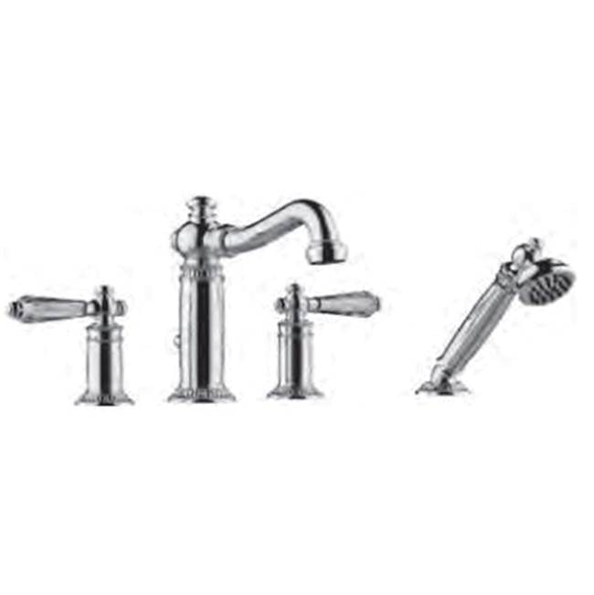 Vissoni - Roman Tub Filler w/Single Function Hand Shower - Uses P0360 valve - Roman Bronze
