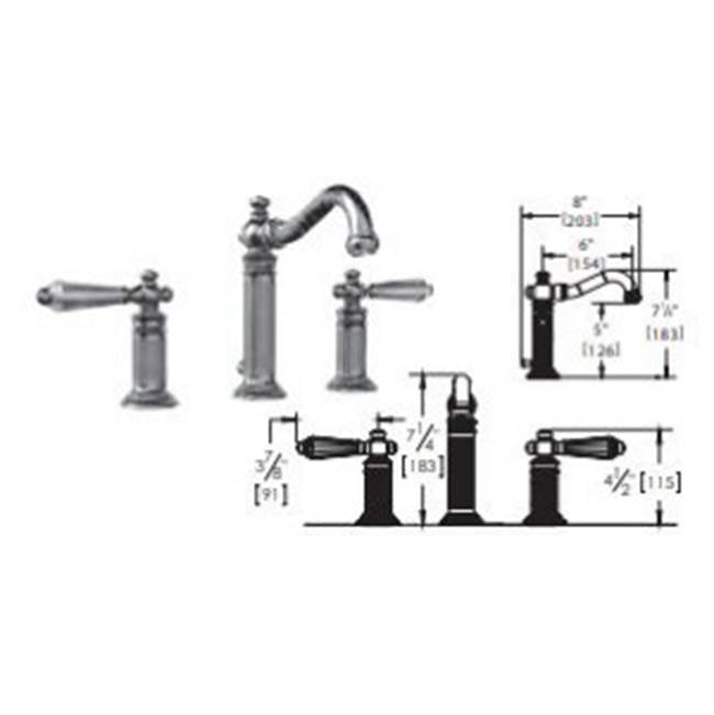 Vissoni - Widespread Lavatory Set - Polished Chrome