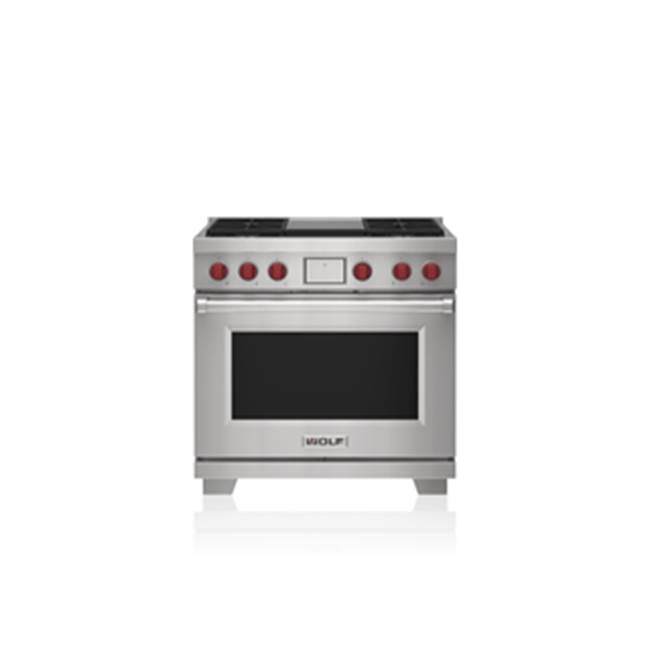 Wolf - 36' Dual Fuel Range - 4 Burners And Infrared Griddle - NG