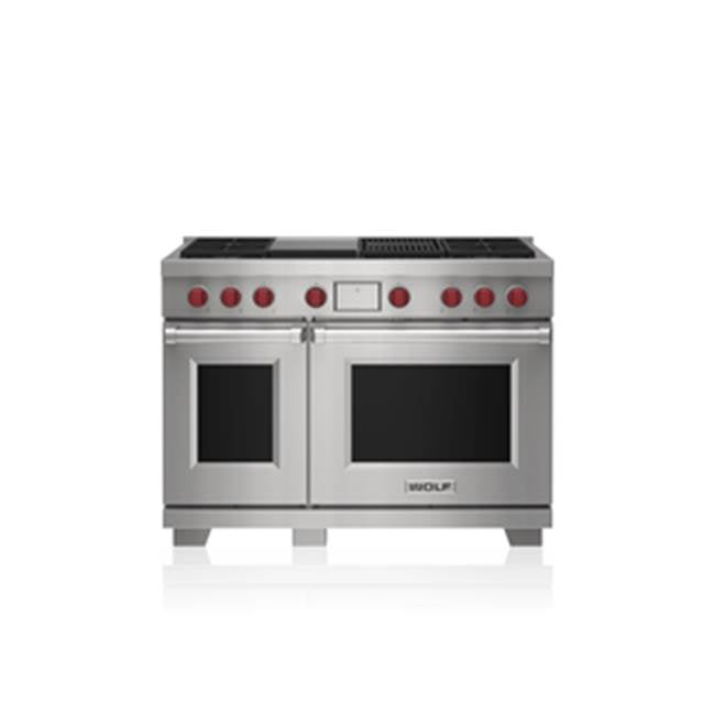 Wolf - 48' Dual Fuel Range - 4 Burners, Infrared Charbroiler And Infrared Griddle - NG