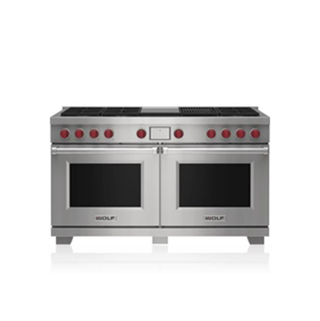 Wolf - 60' Dual Fuel Range - 6 Burners, Infrared Charbroiler And Infrared Griddle - LP