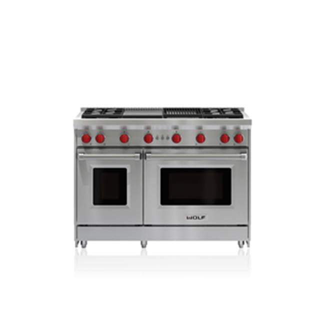 Wolf - 48'' Gas Range, 4 Burner, Char & Griddle, Lp - No Finish Group