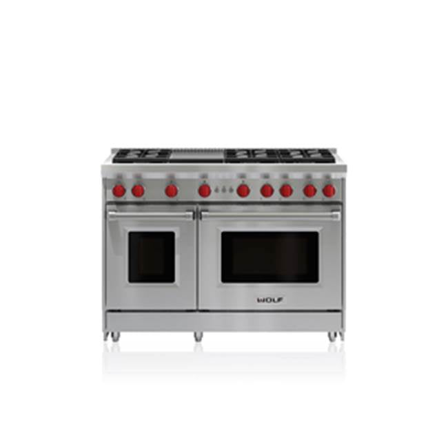 Wolf - 48'' Gas Range, 6 Burner, Griddle, Lp - No Finish Group