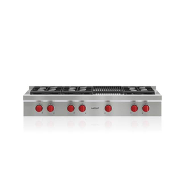 Wolf - 48'' Sealed Burner Rangetop, 6 Burner, Charbroiler, Lp - No Finish Group