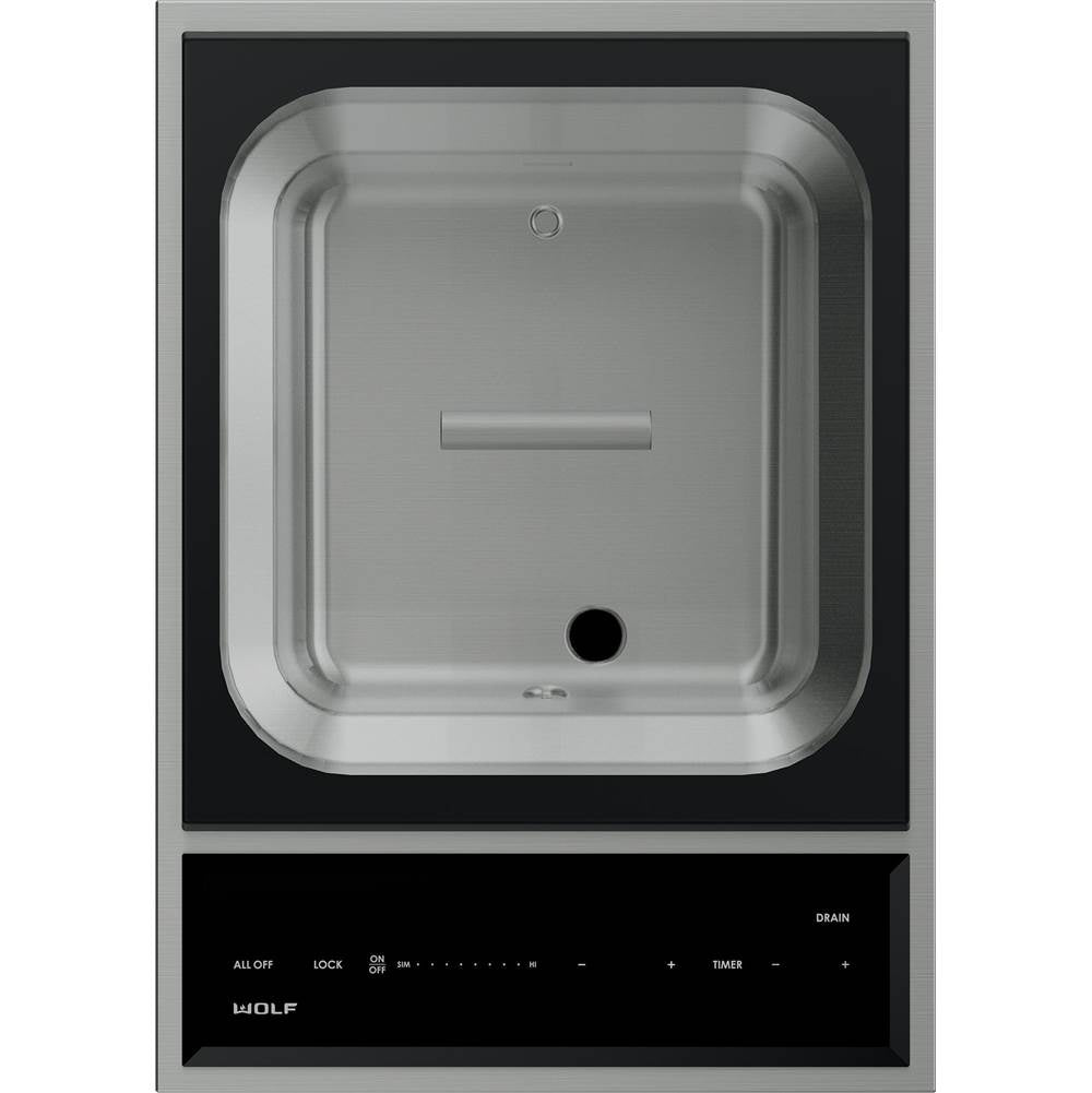 Wolf - 15'' Transitional Framed Steamer Module - Stainless Steel