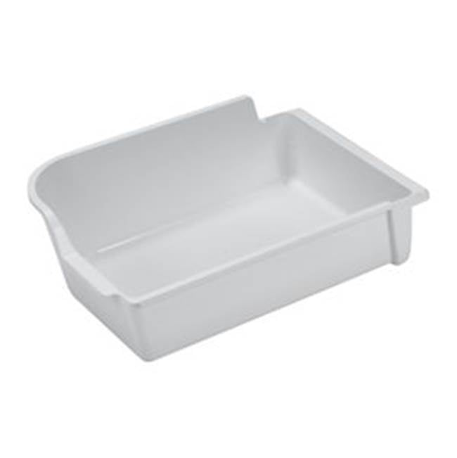 Whirlpool - Refrigeration Storage Bucket: 5 1/2-In H X 9 1/2-In W X 16 1/4-In D Ice Maker Tray/Bin Plastic Holder, Color: White, Pkg: Box