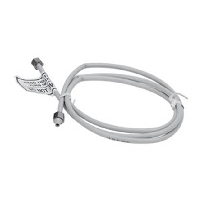 Whirlpool - Refrigeration Water Line: 5-Ft Pex Tube With 1/4-Iin Fitting Ends, Color: Gray, Pkg: Retail Bag