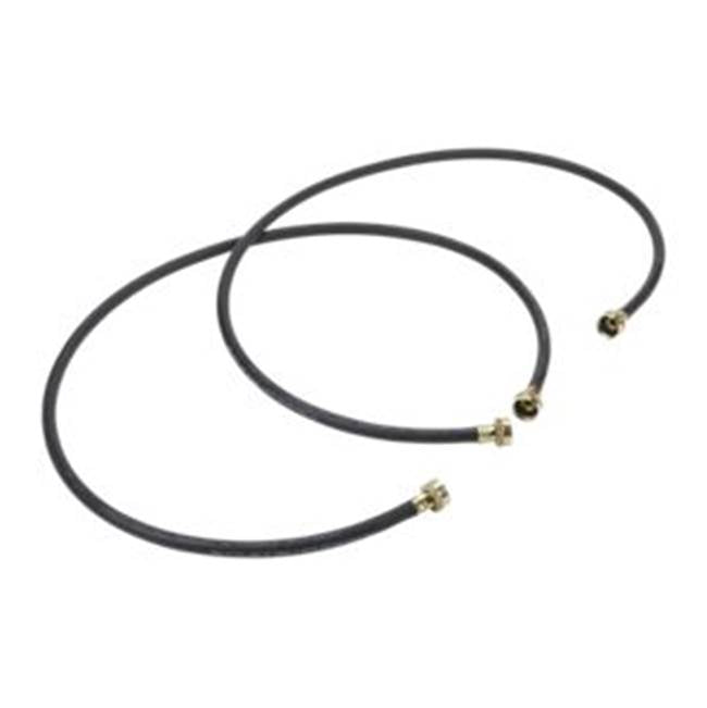 Whirlpool - Washer Inlet Hose: 2 Of 5-Ft Hot-Cold Epdm Hoses, 3/4-In Bronze Female Couplings, Pre-Installed Epdm Washers, 1000 Psi , Color-Blk - Pkg-Bag