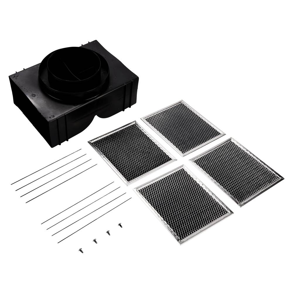 Whirlpool - Range Hood Recirculation Filter: 2 Of Charcoal Filter, 4 Of Rod-Style Clips, 1 Of Deflector Damper, Color: Silver
