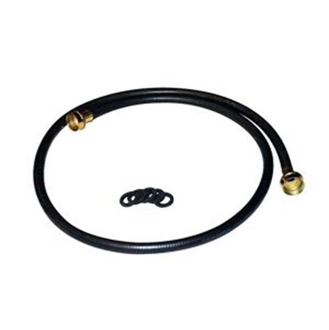 Whirlpool - Washer Inlet Hose-Steam: 5-Ft Epdm Hose, 3-Washers, Does Not Include Y- Connector, Color-Blk - Pkg-Bag