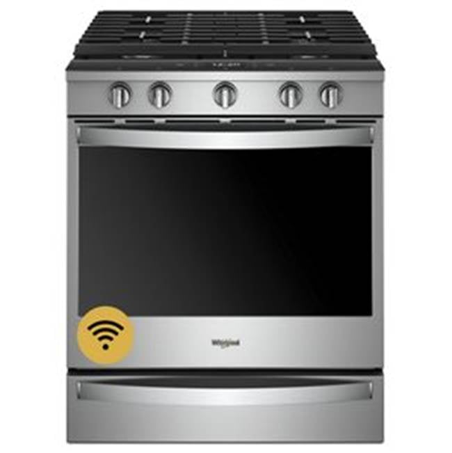 Whirlpool - Slide-in, Range/Cooker - Fingerprint Resistant Stainless Steel