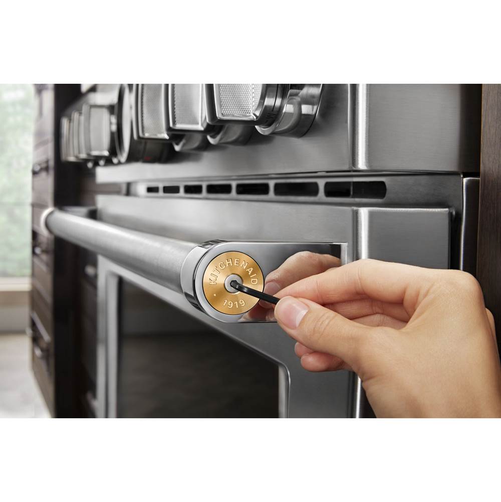 Range Handle Medallions: (Qty 2) Medallions With 1/8-In Hex Wrench, (Qty 2) Medallion Screws For Kad - New Gold