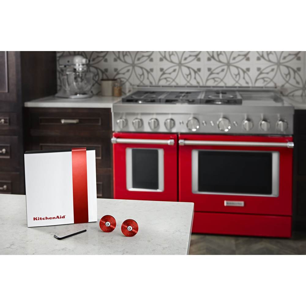 Range Handle Medallions Handle: (Qty 2) Medallions With 1/8-In Hex Wrench, (Qty 2) Medallion Screws For Kad - Red