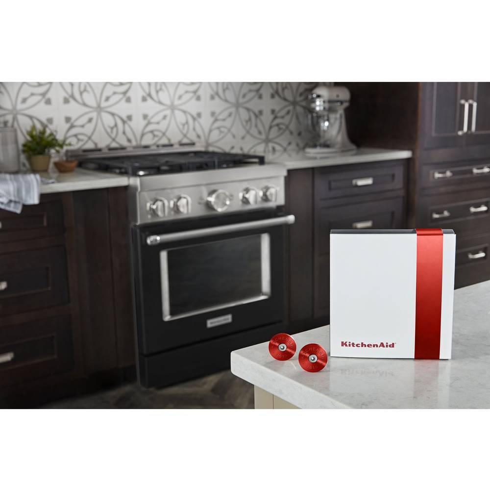 Range Handle Medallions Handle: (Qty 2) Medallions With 1/8-In Hex Wrench, (Qty 2) Medallion Screws For Kad - Red