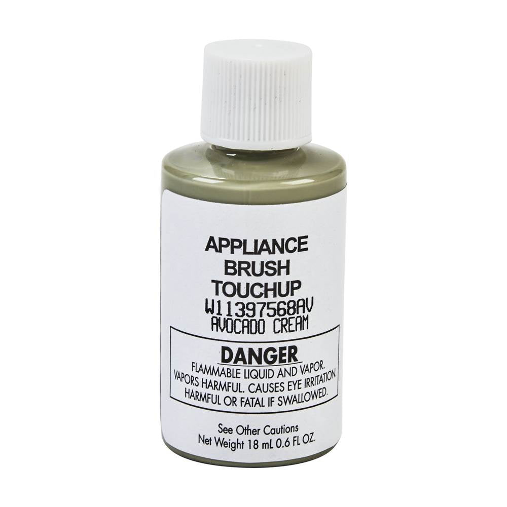 Whirlpool - Touch Up Paint: 0.6-Oz Paint Bottle W/Brush, Color Spec-969573, Color- Avocado Cream