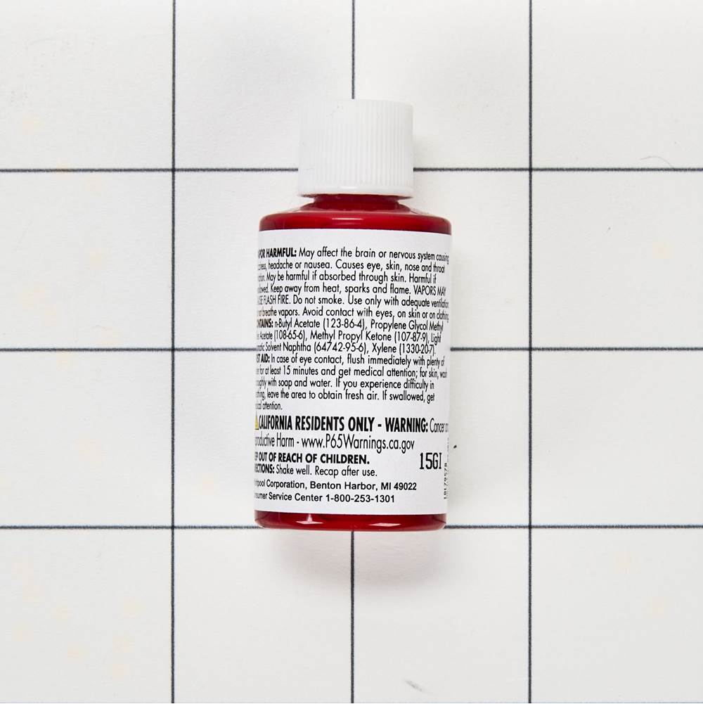 Touch Up Paint: 0.6-Oz Paint Bottle W/Brush, Color Spec-968776, Color- Signature Red