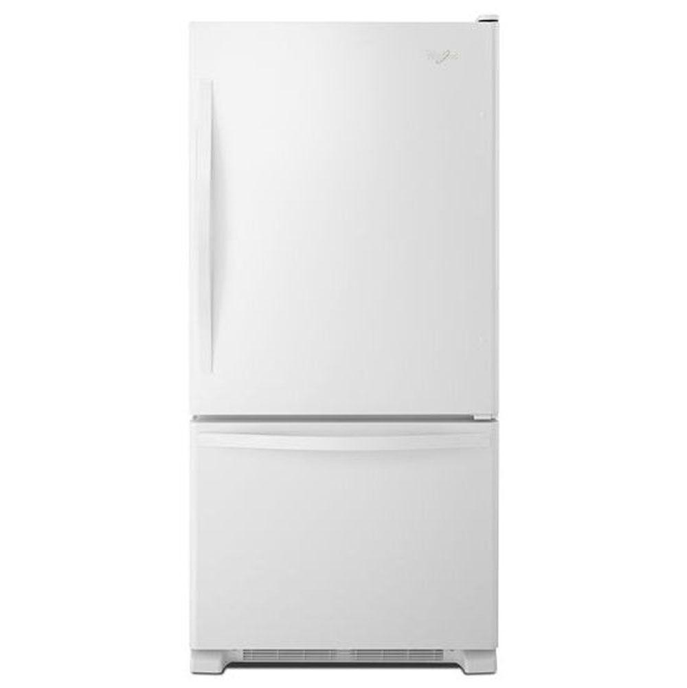 Whirlpool - 30-inches wide Bottom-Freezer Refrigerator with SpillGuardE Glass Shelves - 18.7 cu. ft. - White