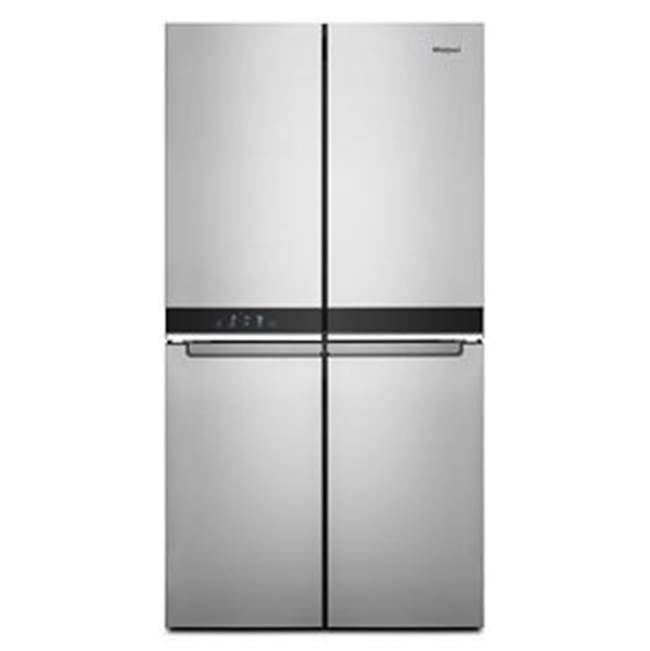 Whirlpool - 19.2 Cu. Ft. Counter Depth Four Door Refrigerator With Automatic Ice Maker In Freezer And Anti-Fingerprint Stainless Steel - Stainless Steel