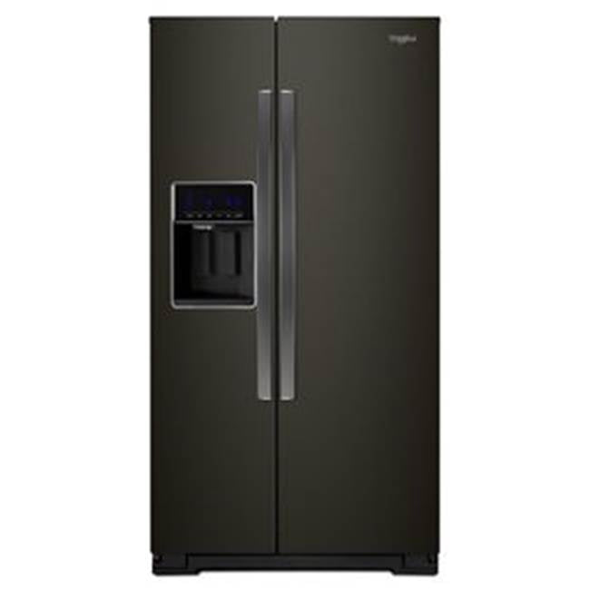 Whirlpool - 36-Inch Wide Counter Depth Side-By-Side Refrigerator - 21 Cu. Ft. - Black Stainless
