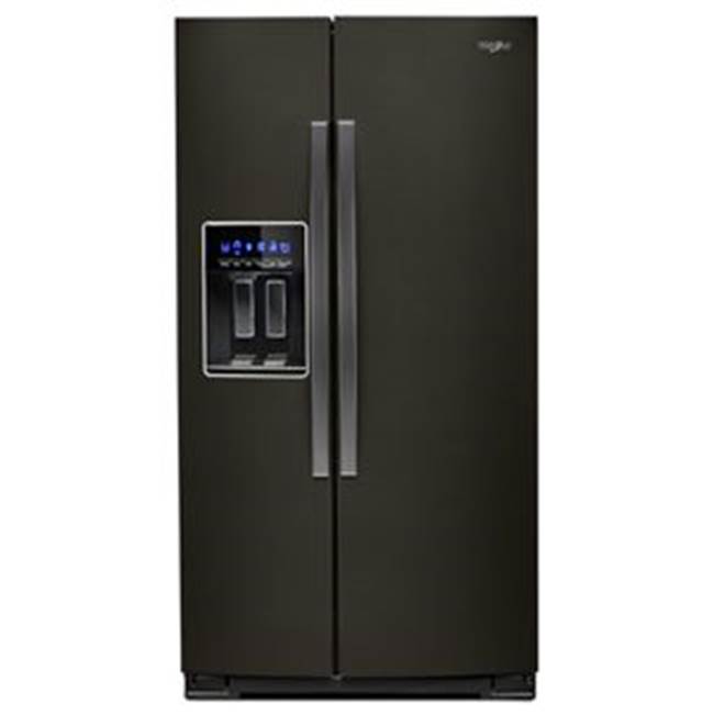 Whirlpool - 36-Inch Wide Side-By-Side Refrigerator - 28 Cu. Ft. - Black Stainless